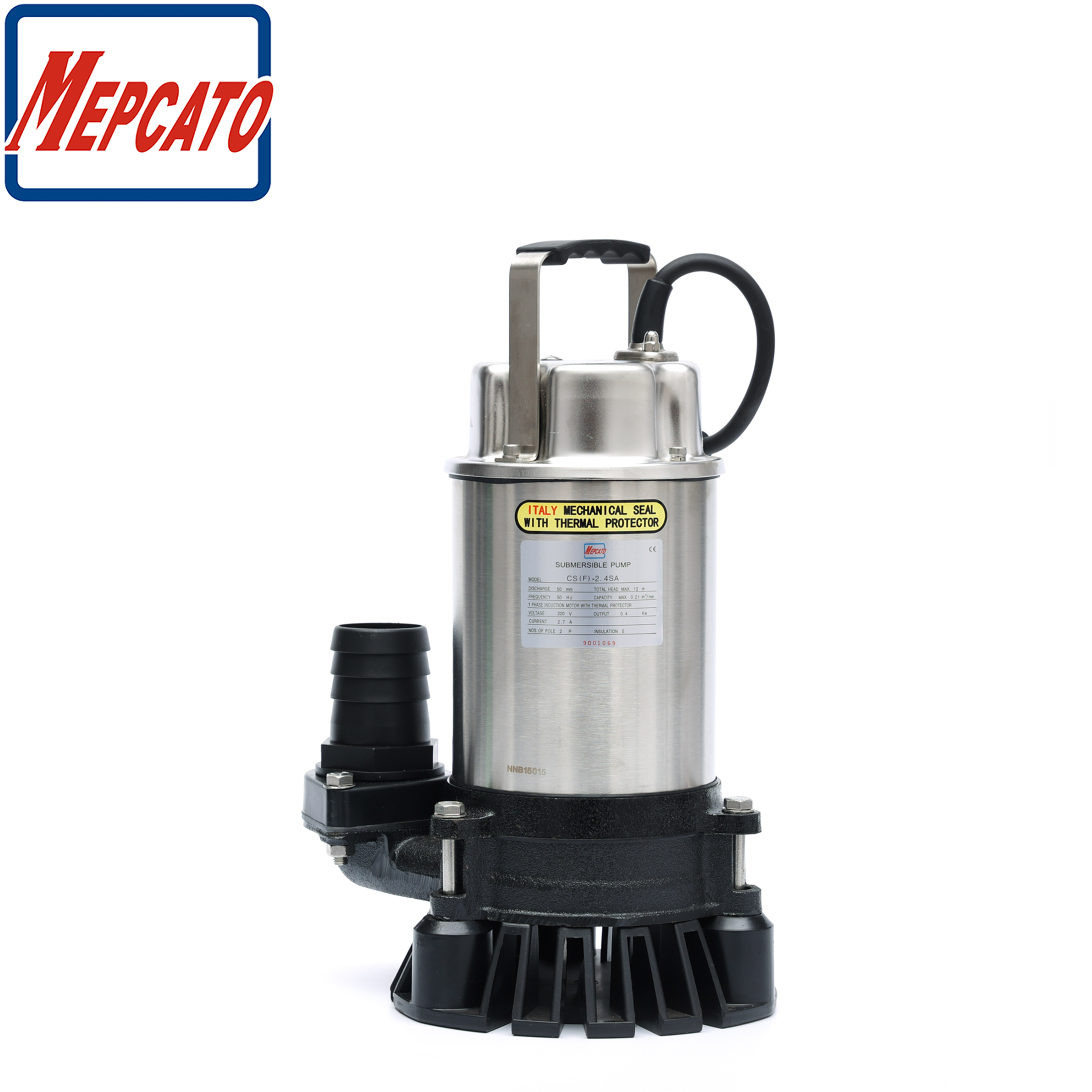 1HP Factory Plants Dirty Water Discharge Vortex Stainless Steel Electric Submersible Water Drainage Pump with Stirring Device